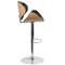 Emma and Oliver Bentwood Adjustable Height Barstool with Curved Vinyl Seat/Back